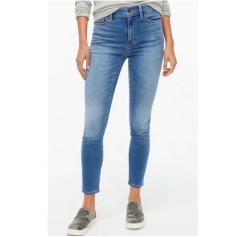 J.Crew Jeans 10 High Rise Skinny size 32 Medium Wash Denim BA783 Blue